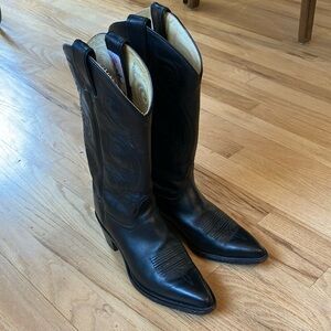 Tony Lama Black Heeled Boots